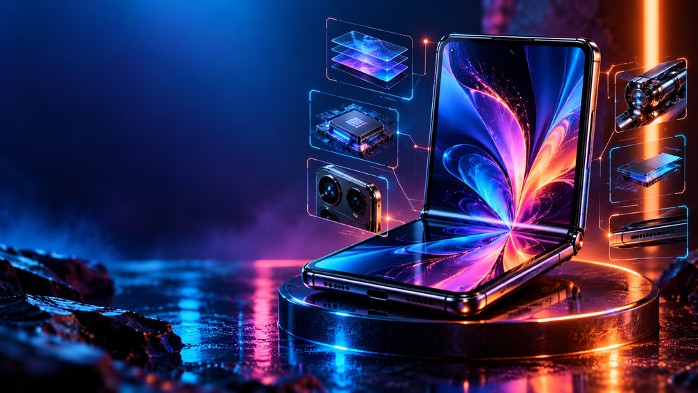 Tech review: a half-open foldable phone